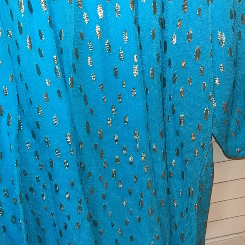 Lily Pulitzer CeeCee turquoise oasis top off shoulder option S NWT - Picture 11 of 12